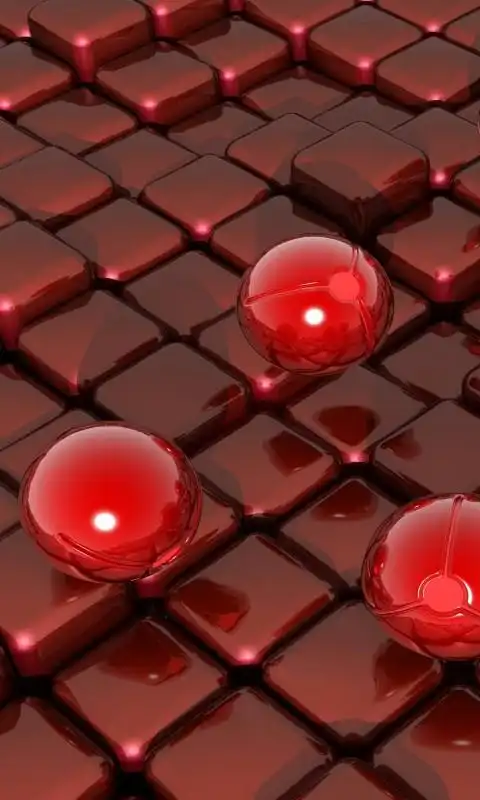 红色3d立体空间手机壁纸(1/1)