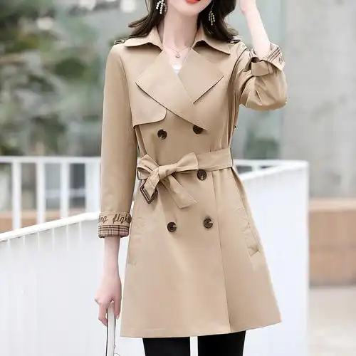 2021新品风衣女气质流行风衣韩版温柔洋气女士外套