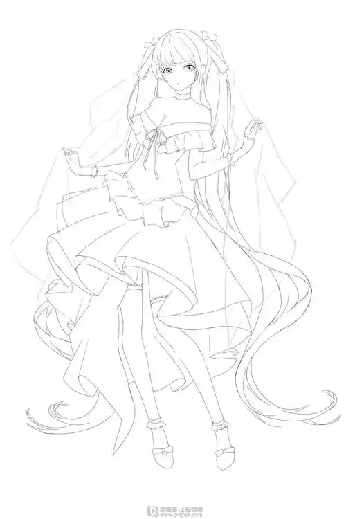 构图练习之草稿绘制—动漫人物构图基础的练习