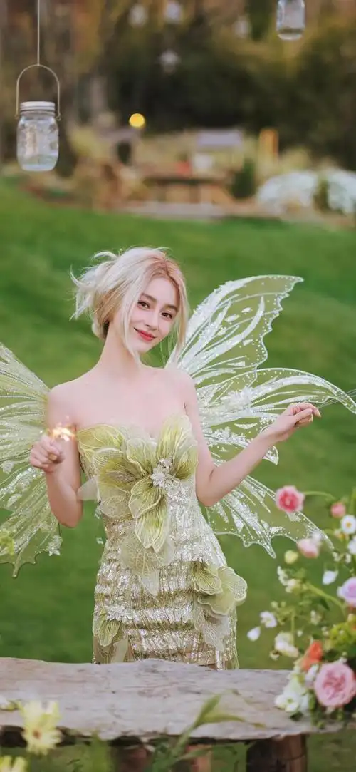 angelababy杨颖,花仙子造型,又纯又欲绝美无比