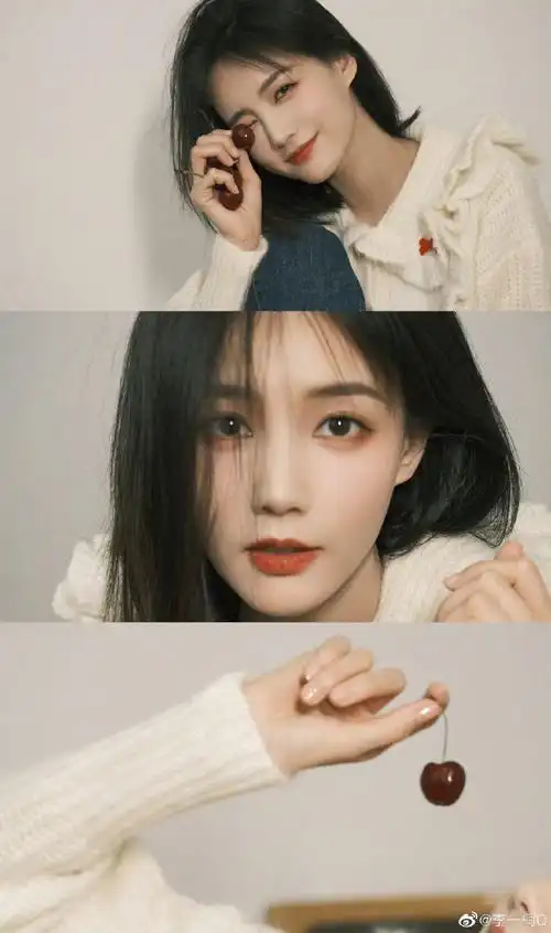 李一桐短发怼脸随拍##李一桐米色毛衣随拍