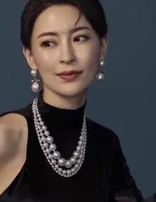 明星款渐变大小珍珠项链夸张造型多层叠戴圆珠链时装配饰新娘饰品