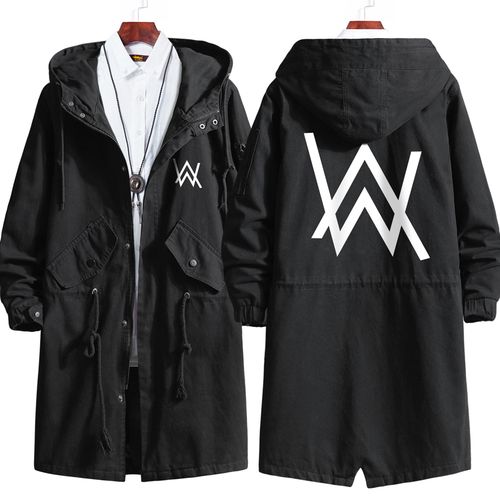 艾伦沃克风衣连帽外套alan walker电音dj男女春秋冬大衣中长款棉