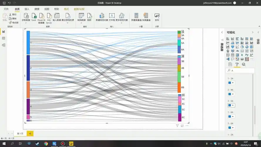 power bi制作桑基图
