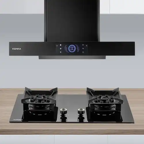 康佳konka抽油烟机燃气灶套装欧式大吸力挥手智控自动清洗定时台灶k