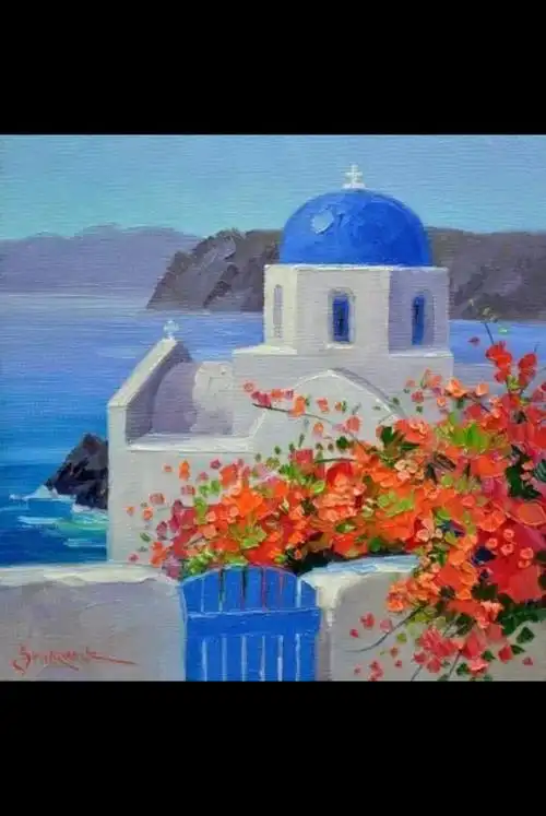 油画分享-唯美爱琴海9293