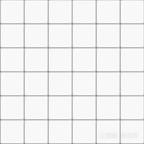 无缝的白色方形瓷砖背景