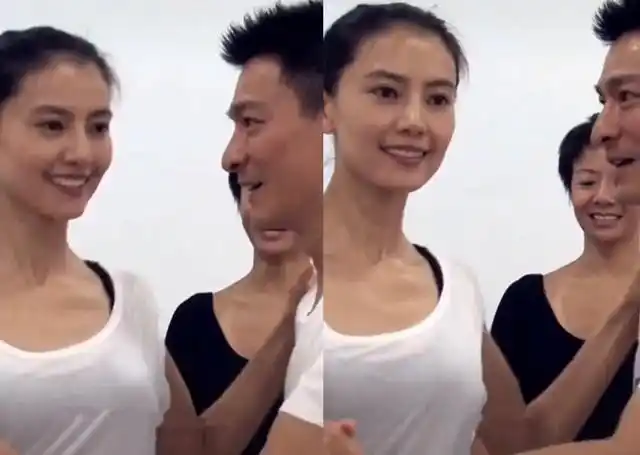 高圆圆与刘德华跳舞照曝光高圆圆穿烂大街背心超美这颜值绝杀