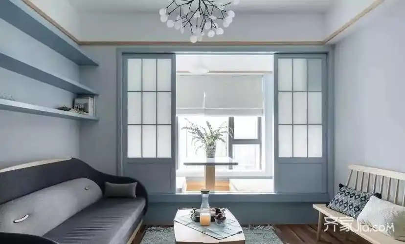 68北欧小户型/一房装修效果图,清新自然有韵味装修案例效果图-齐家网