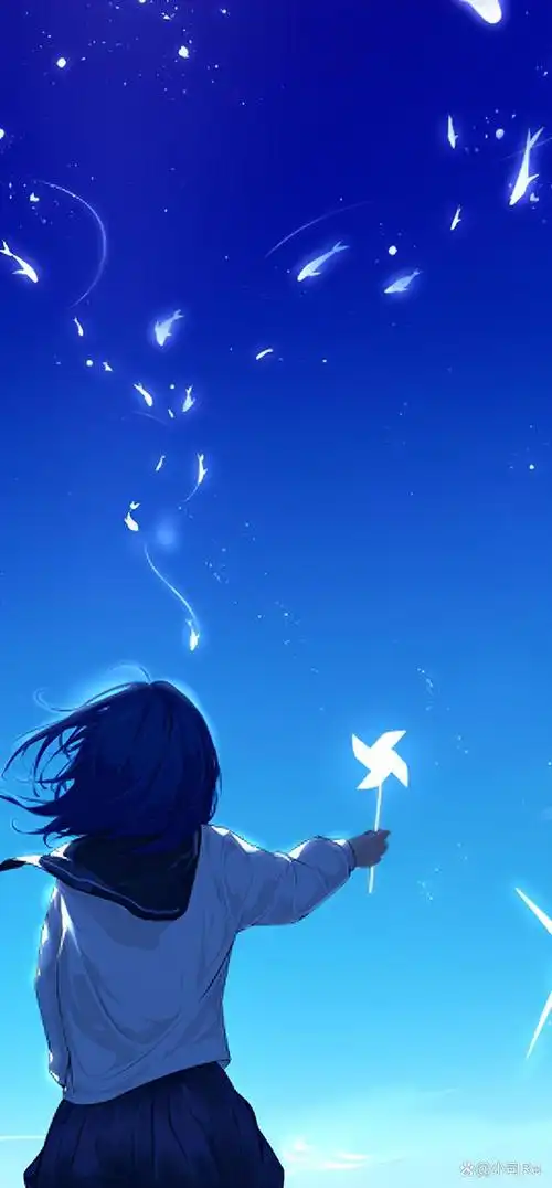 震撼人心的蓝- 蓝天与女子壁纸特辑