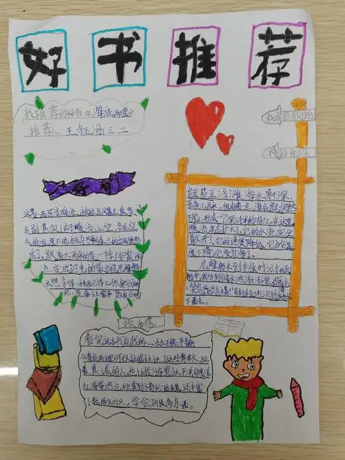 "育心启智 书香满园"——3.2班"好书推荐"小报展