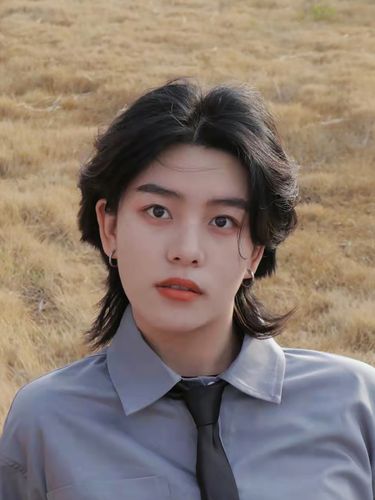 真发木村拓哉同款表演假发男舞台道具长发帅气狼尾鲻鱼头中分整顶发套