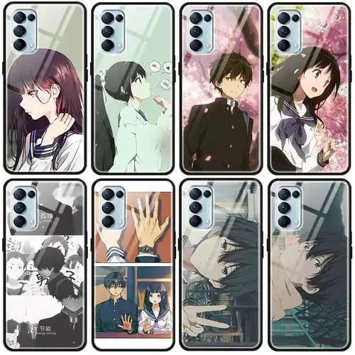 威润祺冰菓手机壳适用opporeno6reno5pro折木秦太郎reno7动漫情侣定制