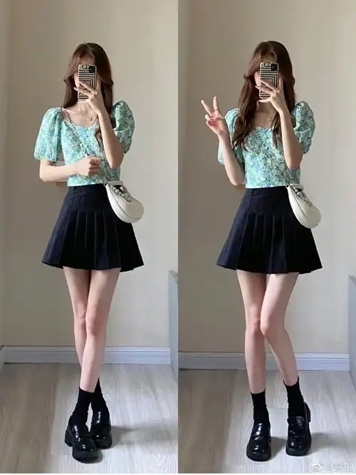 夏季的粉色穿搭,时尚韩系女生#穿搭##时尚穿搭