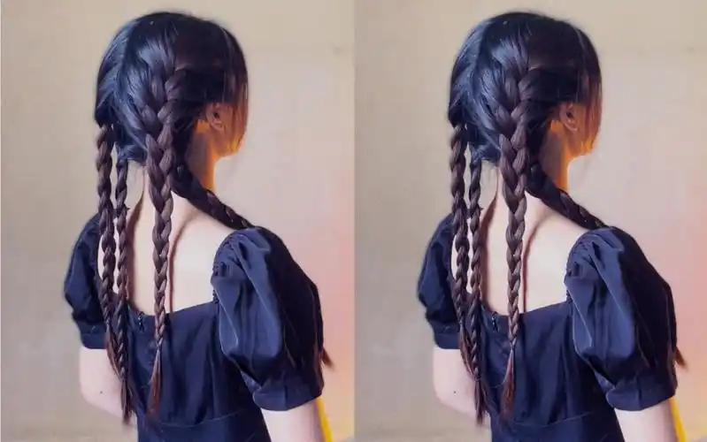 纹理感编发 | 元气又减龄四个马尾超出片,3772编发让头型更饱满