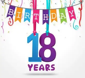 十八岁十八岁的生日快乐卡照片