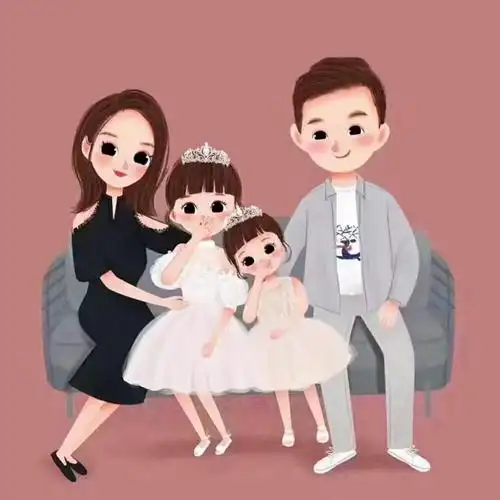 亲子头像一家四口 高清好看的一家四口微信头像图片_感情头像_头像屋