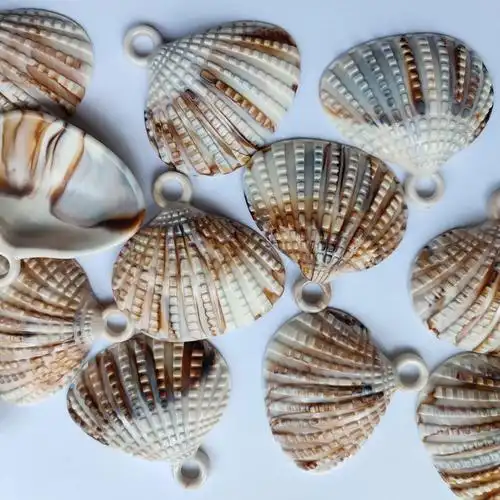 65mm扇贝壳吊饰挂件diy饰品配件钥匙扣配饰箱包服饰挂饰贝壳吊坠