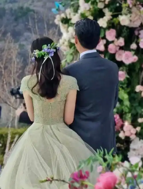 孙艺珍晒婚纱照