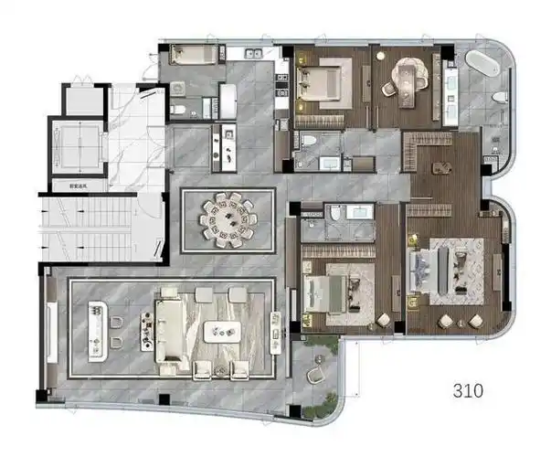 310平米现代时尚大平层鉴赏