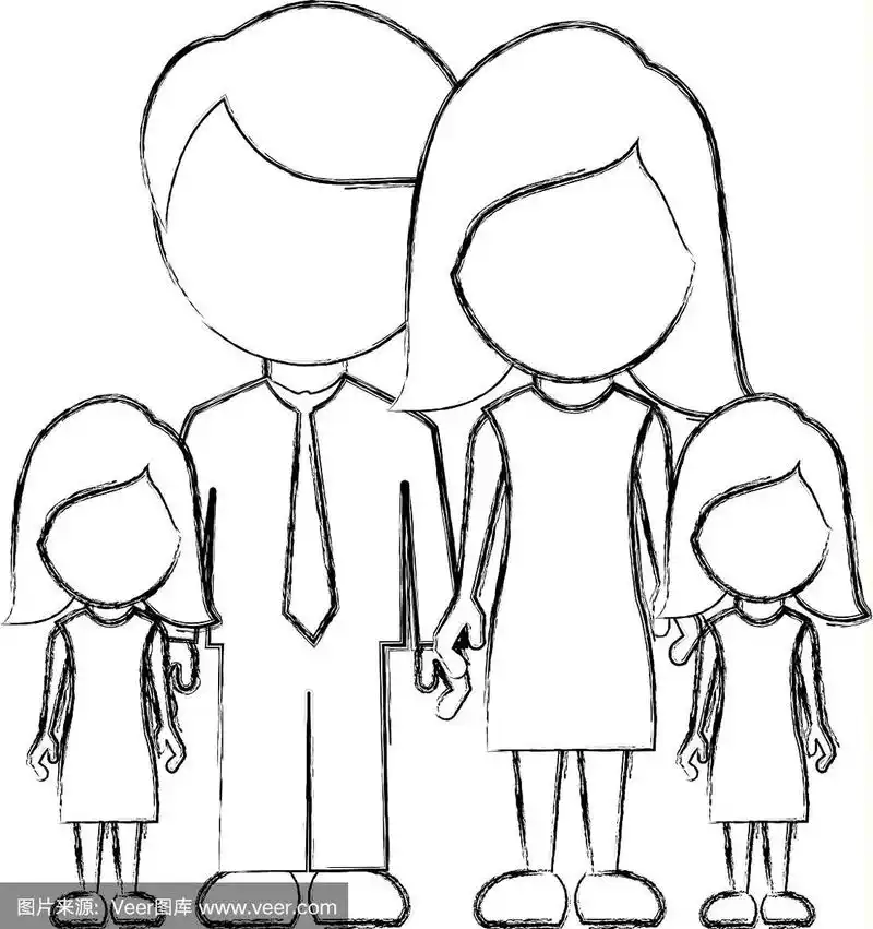 想想家庭,他们的女儿双胞胎的图标