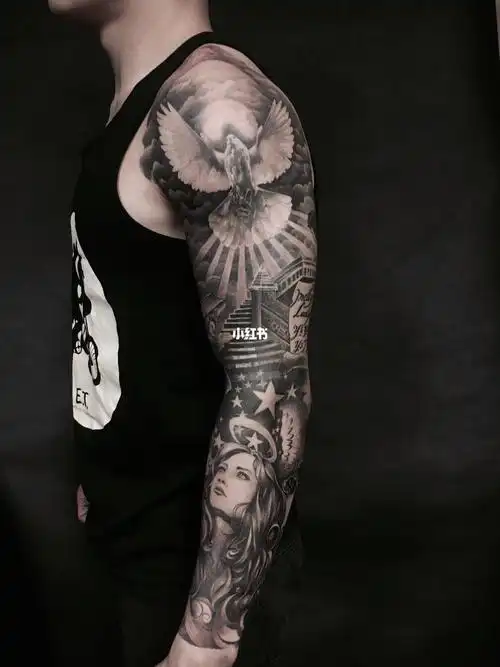 欧美风格花臂,广州纹身