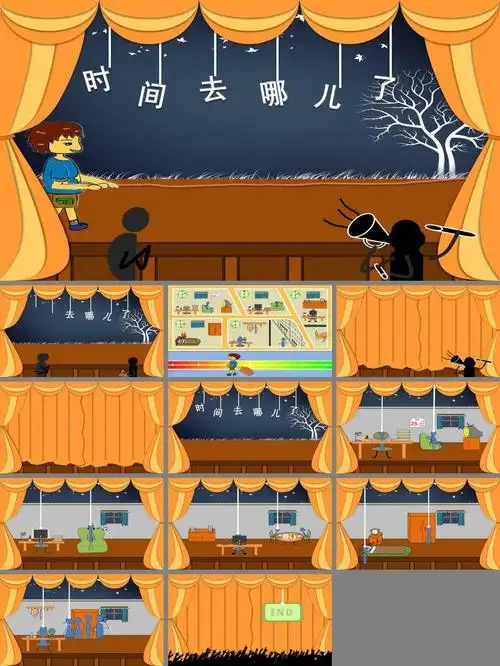 关键词:扁平风卡通风橙色动态ppt模板动画ppt模板亲情情景剧模式学生