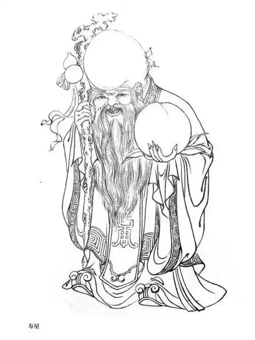 素材白描神话人物