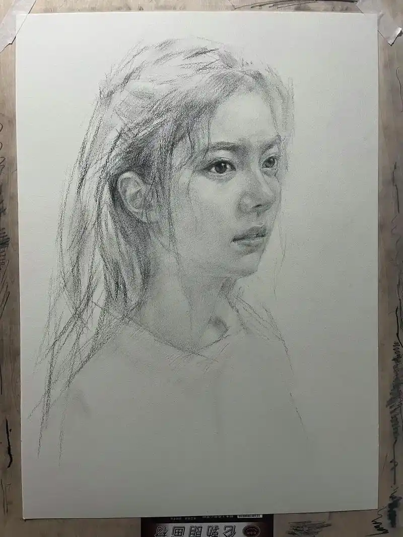 素描 #人物肖像 #画渣日常 #绘画过程分享 这画的是谁能 - 抖音