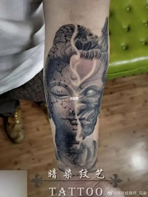 南京石雕写实新传统佛与魔定制版纹身_纹身_刺青_上海路攻略_探店