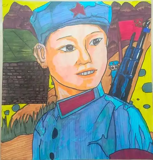 童心绘爱 致敬英雄主题绘画作品一等奖 - 智慧妈咪网