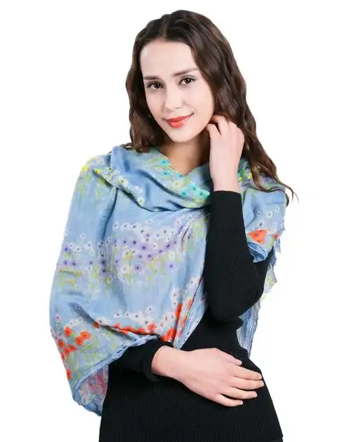五彩小花时尚女士丝巾披肩