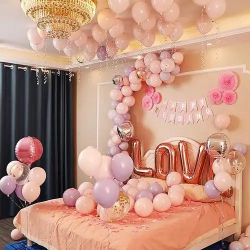 你从没注意的婚房气球布置使用大全!这几种摆法最火,效果美翻了