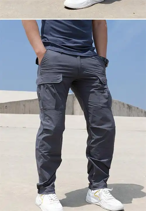 野战裤夏季薄款执政官逆风速干裤男战术裤轻薄弹力束脚裤军迷户外作训