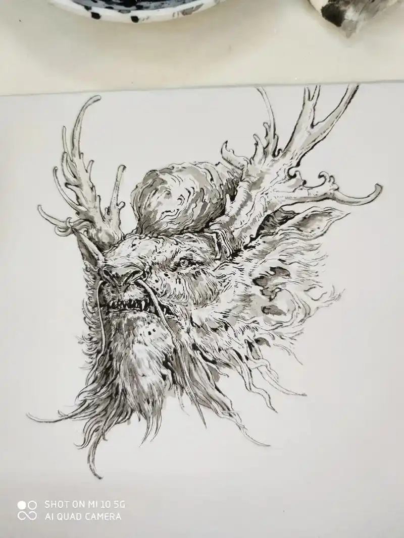 纹身图案手稿 #画画 #手绘 #暗黑系 #速写 #绘画   - 抖音