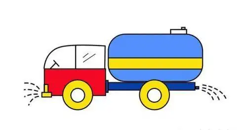 洒水车简笔画图片大全彩色幼儿洒水车简笔画教学图解