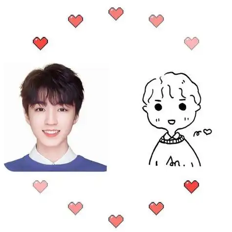 王俊凯头像可爱简笔画