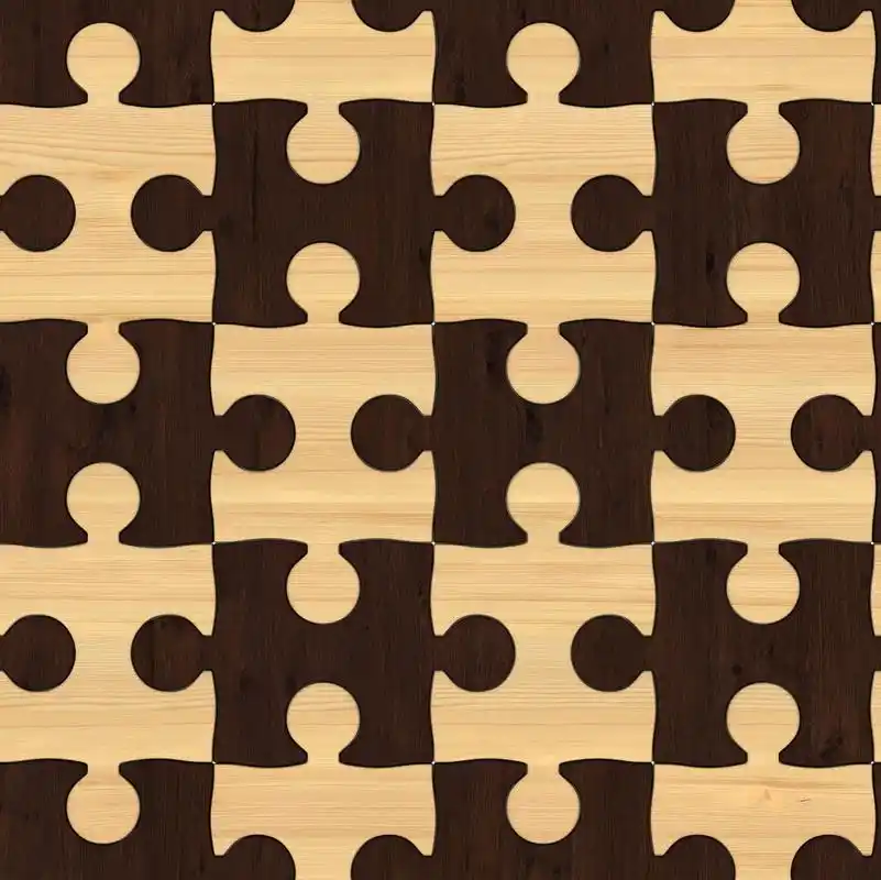 无缝纹理白色拼图.3d 图像