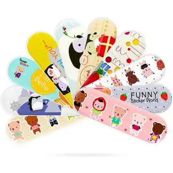 卡通创可贴医用小清新儿童女少女可爱水透气创口贴止血贴120片