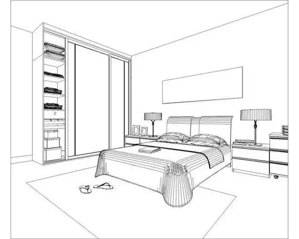 房间平面图的卡通简笔画