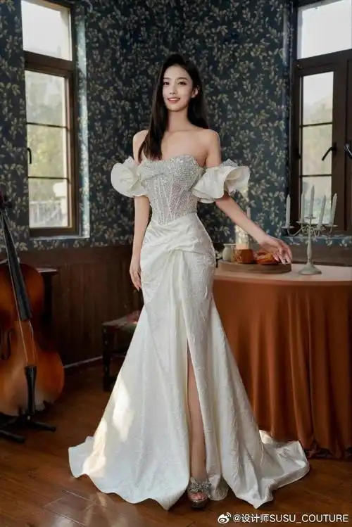 秦海璐穿起来太美啦9978无论是年会礼服,主持礼服,还是婚礼礼服