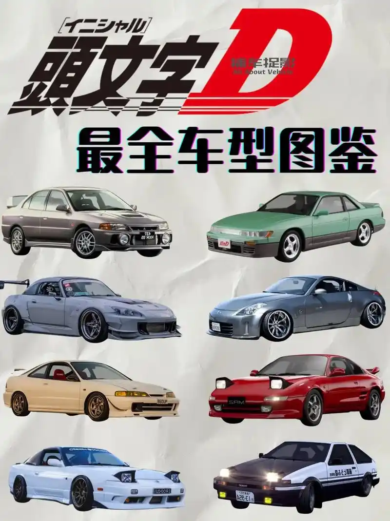 头文字d丨最全车型图鉴.#头文字d #jdm #汽车 #汽车 - 抖音