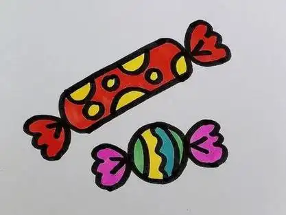 可爱又简单的亲子育儿简笔画,赶快跟我一起画糖果简笔画吧!