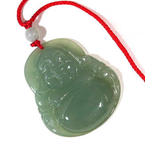 钰达翡翠佛项坠 笑佛玉佩 a货玉佛吊坠弥勒佛平安玉挂坠真玉 710