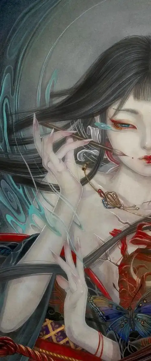 好撩人的眼神啊,她笔尖下的女妖,个个美成凡间精灵!