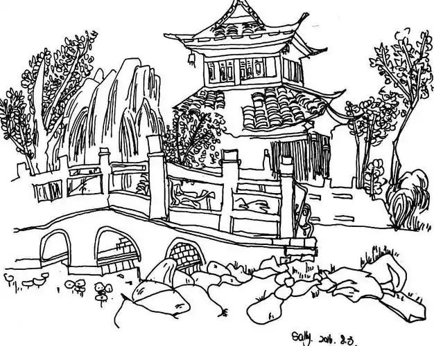 莫莫的相册-黑白风景画