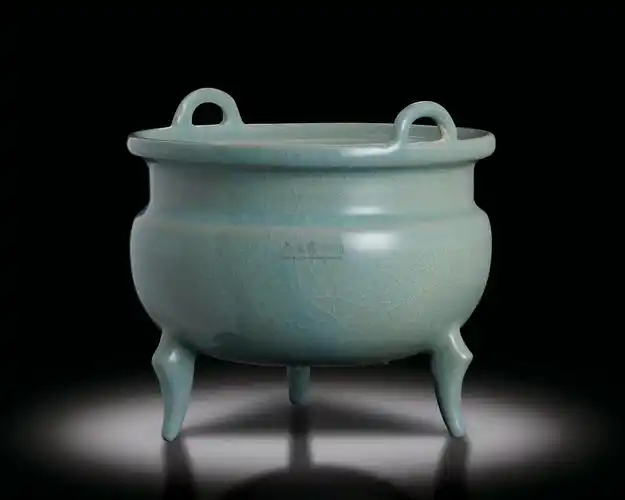 汝窑双耳三足香炉-瓷器 玉器 中国书画 油画-雅昌拍卖