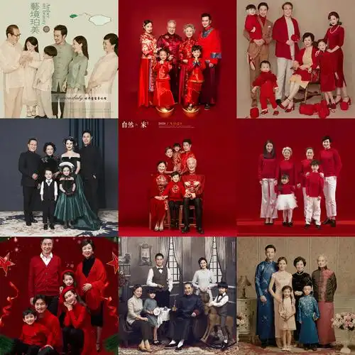 影楼工作室亲子主题服装民国风全家福韩版写真摄影拍照衣服475现价