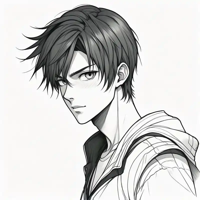 黑白动漫男生头像,酷炫又神秘97 黑白动漫男生头像来啦!