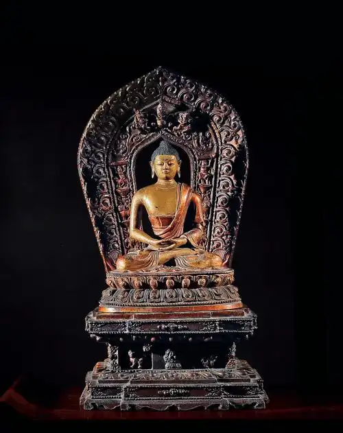 清康熙·夹纻无量寿佛坐像